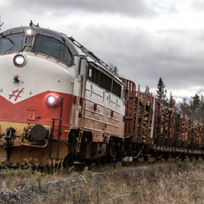 Inlandstågs timmertransport